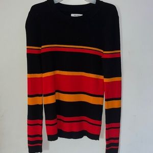 Red and Orange Striped Nine West Sweater
